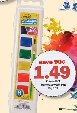 Meijer Crayola 8 Ct. Watercolor Wash Pan offer