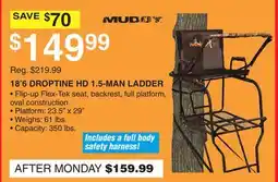 Dunham's Sports MUDDY 18' 6 DROPTINE HD 1.5-MAN LADDER offer