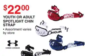 Dunham's Sports UNDER ARMOUR YOUTH OR ADULT SPOTLIGHT CHIN STRAP offer