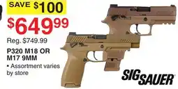 Dunham's Sports SIG SAUER P320 M18 OR M17 9MM offer