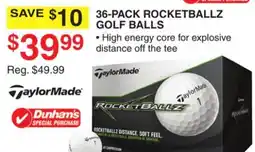 Dunham's Sports TAYLORMADE 36-PACK ROCKETBALLZ GOLF BALLS offer