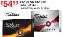 Dunham's Sports TITLEIST PRO V1 OR PRO V1X GOLF BALLS offer