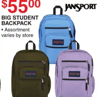 Dunham's Sports JANSPORT BIG STUDENT BACKPACK offer