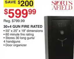 Dunham's Sports SPORTS AFIELD 30+4 GUN FIRE RATED offer