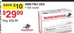 Dunham's Sports WINCHESTER 9MM FMJ USA offer