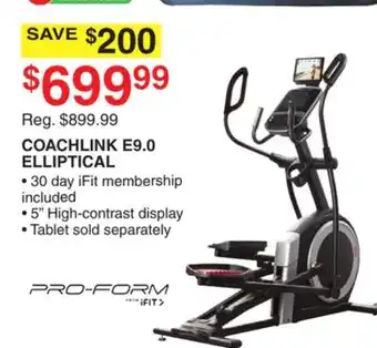 Dunham's Sports PRO-FORM COACHLINK E9.0 ELLIPTICAL offer