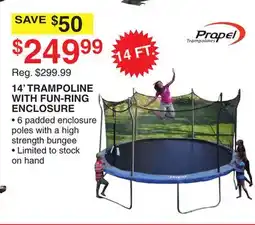 Dunham's Sports PROPEL 14' TRAMPOLINE WITH FUN-RING ENCLOSURE offer