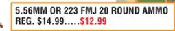 Dunham's Sports 5.56MM OR 223 FMJ 20 ROUND AMMO offer