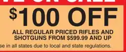 Dunham's Sports RIFLES AND SHOTGUNS offer