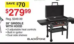 Dunham's Sports BLACKSTONE 28 GRIDDLE WITH HOOD offer