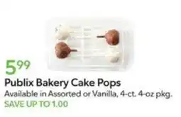 Publix Publix Bakery Cake Pops offer