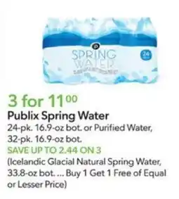 Publix Publix Spring Water offer