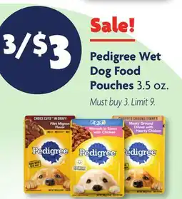 Family Dollar Pedigree Wet Dog Food Pouches offer