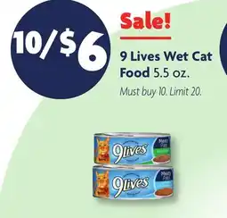 Family Dollar 9Lives Wet Cat Food offer