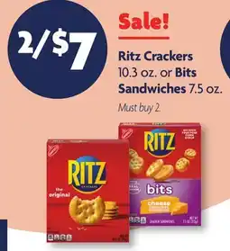 Family Dollar Ritz Crackers 10.3 oz. or Bits Sandwiches 7.5 oz offer