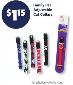 Family Dollar Family Pet Adjustable Cat Collars offer