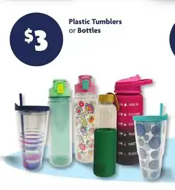 Family Dollar Plastic Tumblers or Bottles offer