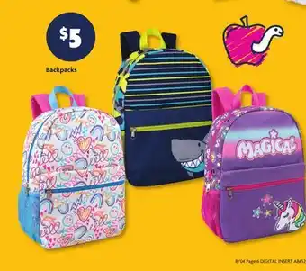 Family Dollar Backpacks offer