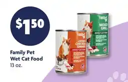Family Dollar Family Pet Wet Cat Food offer