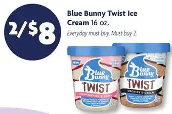 Family Dollar Blue Bunny Twist Ice Cream offer