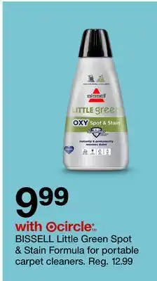 Target BISSELL Little Green Spot & Stain Formula for portable carpet cleaners offer