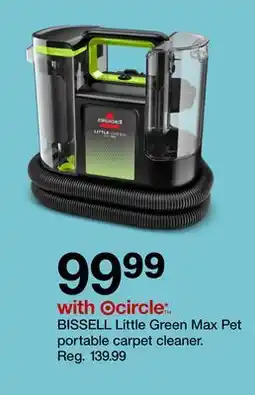 Target BISSELL Little Green Max Pet portable carpet cleaner offer