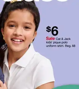 Target Cat & Jack kids' pique polo uniform shirt offer