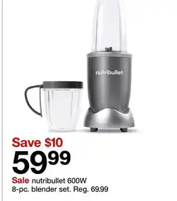 Target nutribullet 600W 8-pc. blender set offer