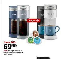 Target Keurig K-Iced Plus single-serve coffee maker offer
