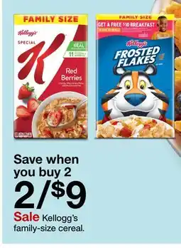 Target Kellogg's family-size cereal offer