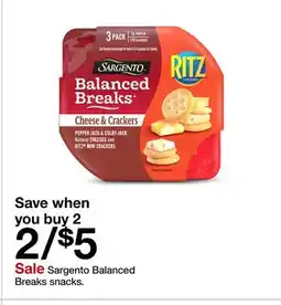 Target Sargento Balanced Breaks Snacks offer