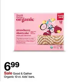 Target Good & Gather Organic 12-ct. kids' bars offer