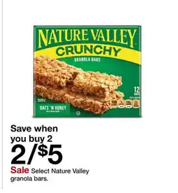 Target Select Nature Valley granola bars offer