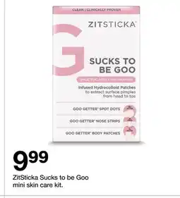 Target ZitSticka Sucks to be Goo mini skin care kit offer