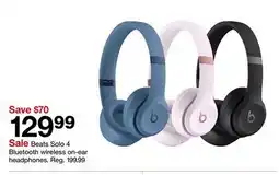 Target Beats Solo 4 Bluetooth wireless on-ear headphones offer