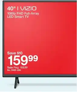 Target Vizio 40 1080p FHD Full-Array LED Smart TV offer