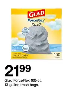 Target Glad ForceFlex 100-ct. 13-gallon trash bags offer