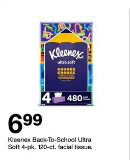 Target Kleenex Back-To-School Ultra Soft 4-pk. 120-ct. facial tissue offer