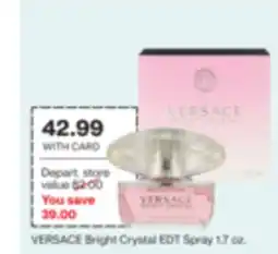 CVS VERSACE Bright Crystal EDT Spray 1.7 oz offer