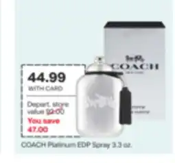 CVS COACH Platinum EDP Spray 3.3 oz offer