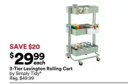 Michaels 3-Tier lexington Rolling Cart by Simply Tidy offer