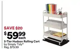 Michaels 3-Tier Hudson Rolling Cart by Simply Tidy offer