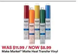 Michaels Make Market Matte Heat Transfer Vinyl offer