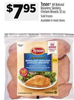 Dollar General Tyson All Natural Boneless Skinless Chicken Breasts offer