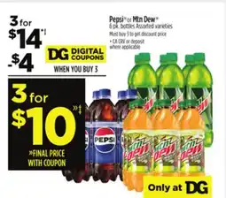 Dollar General Pepsi or Mtn Dew offer