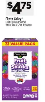 Dollar General Clover Valley Fruit Flavored Snacks VALUE PACK offer