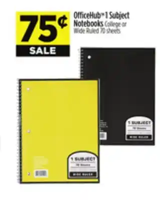 Dollar General 1 Subject Notebooks offer