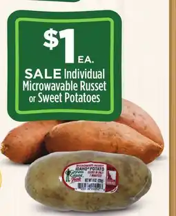 Dollar General Individual Microwavable Russet or Sweet Potatoes offer
