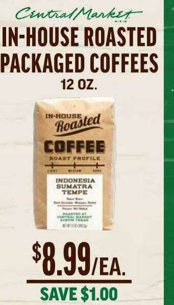 Central Market In-House Roasted Packaged Coffees offer