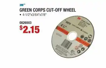 Fastenal 3M™ Green Corps Cut-Off Wheel offer